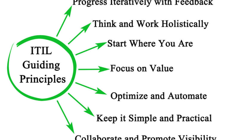 What are the ITIL guiding principles used for?